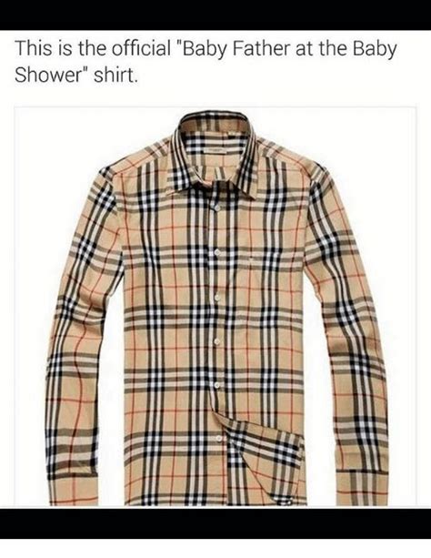 burberry baby blue shirt|Burberry baby shower shirt meme.